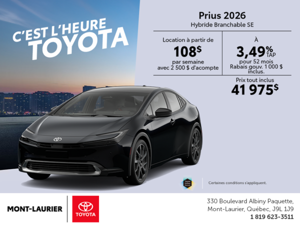 Toyota Prius Plug-In Hybrid 2026