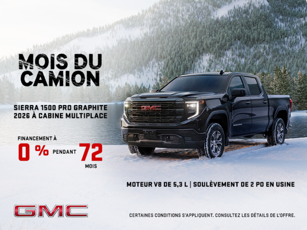Le GMC Sierra 1500 Pro Graphite à Cabine Multiplace