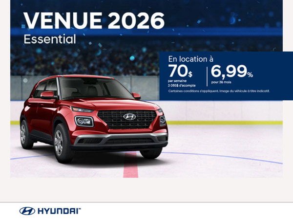 Procurez-vous le Hyundai Venue 2026