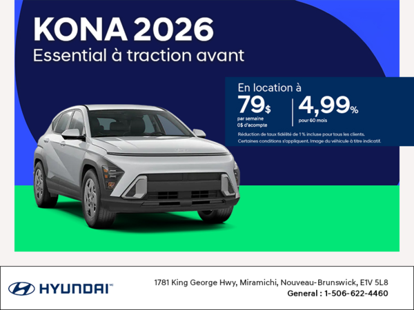 Procurez-vous le Hyundai Kona 2026