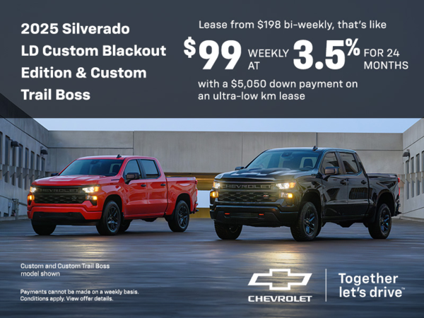 The 2025 Chevrolet Silverado LD Custom & Custom Trail Boss