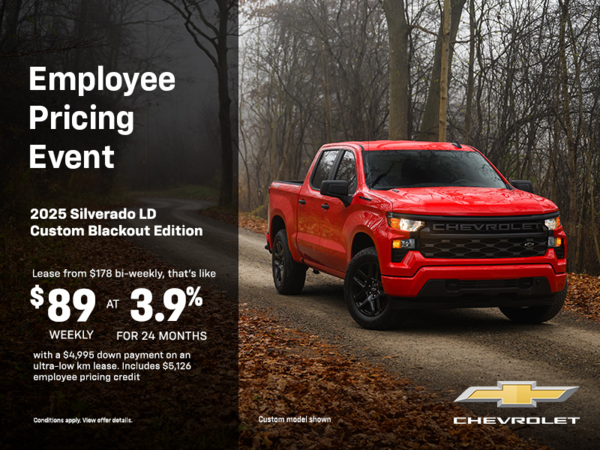 The 2025 Chevrolet Silverado LD Custom Blackout Edition