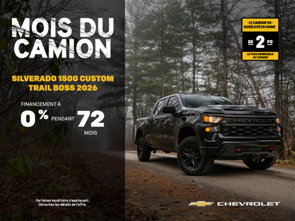 Procurez-vous le Chevrolet Silverado 1500 Custom Trail Boss 2026
