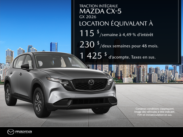Procurez-vous le Mazda Cx-5 2026