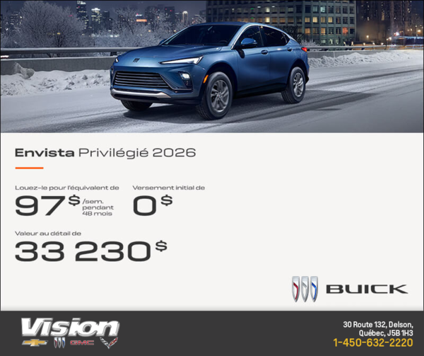 Procurez-vous la Buick Envista 2026
