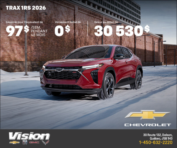 Procurez-vous le Chevrolet Trax 2026