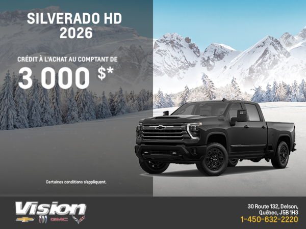 Procurez-vous le Chevrolet Silverado HD 2026