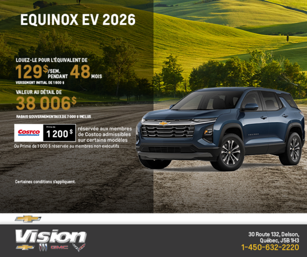 Procurez-vous le Chevrolet Equinox EV 2026