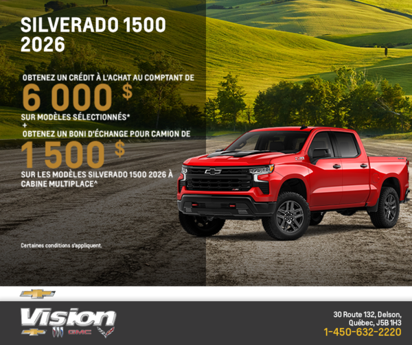 Procurez-vous le Chevrolet Silverado 1500 2026