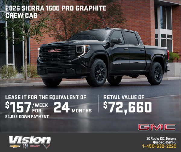 The 2026 GMC Sierra 1500 Pro Graphite Crew Cab