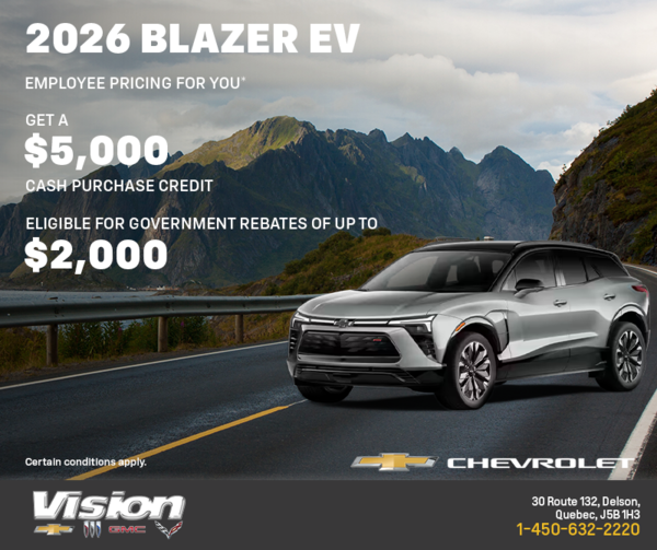 Get the 2026 Chevrolet Blazer EV