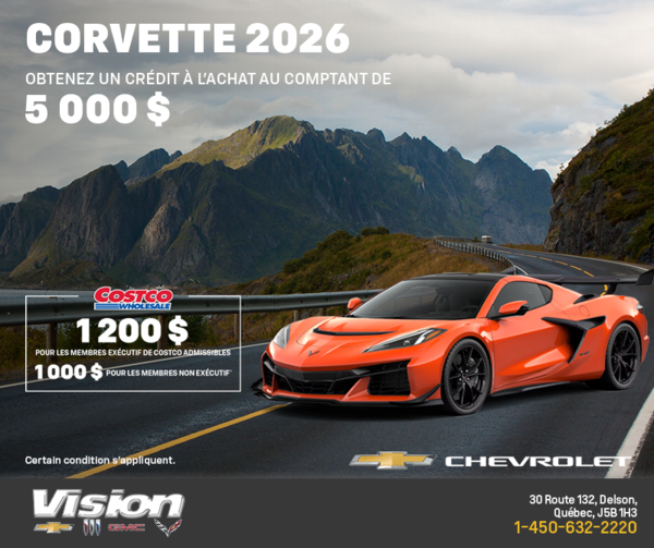 Procurez-vous le Chevrolet Corvette 2026