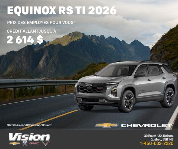 Procurez-vous le Chevrolet Equinox RS 2026