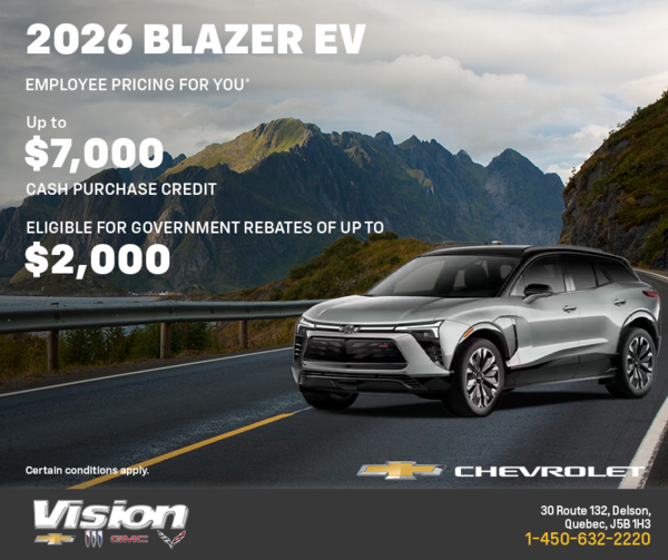 Get the 2026 Chevrolet Blazer EV