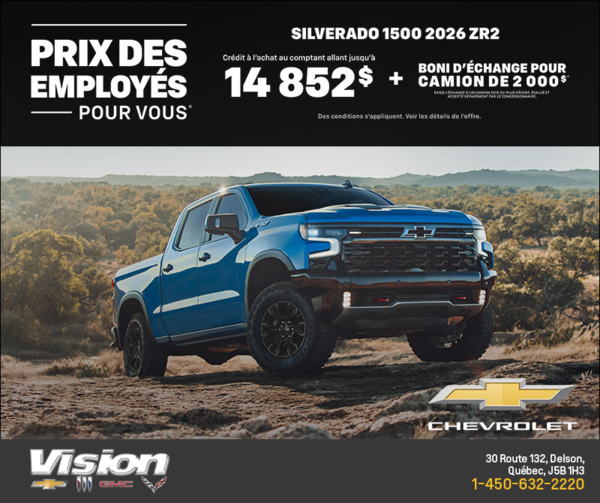 Le Chevrolet Silverado 1500 ZR2 2026