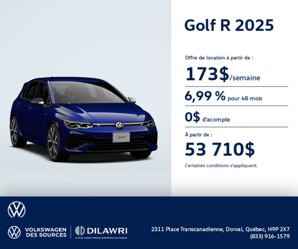 Procurez-vous la Volkswagen Golf R 2025