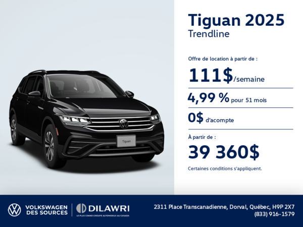 Procurez-vous le Volkswagen Tiguan 2025