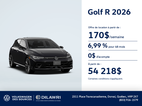 Procurez-vous la Volkswagen Golf R 2026
