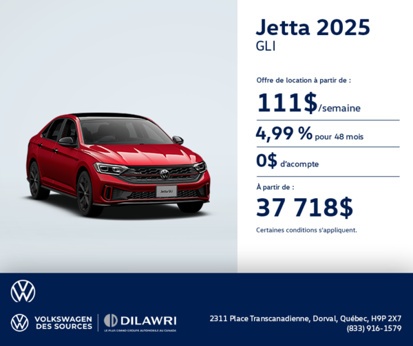 Procurez-vous la Volkswagen Jetta Gli 2025