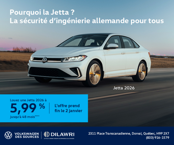 Procurez-vous la Volkswagen Jetta 2026