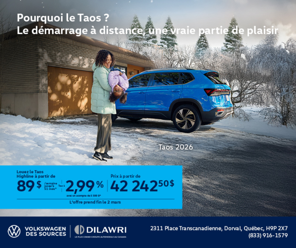 Procurez-vous le Volkswagen Taos 2026