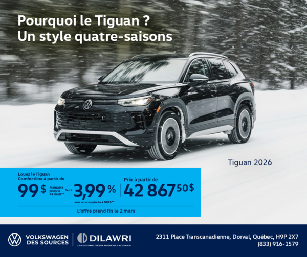 Procurez-vous le Volkswagen Tiguan 2026