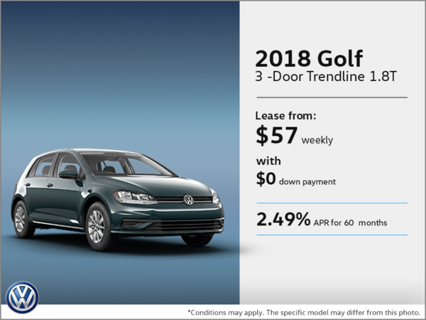 Lease the 2018 Golf 3-door!