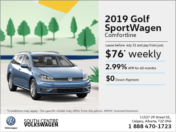 Get the 2019 Golf SportWagen!
