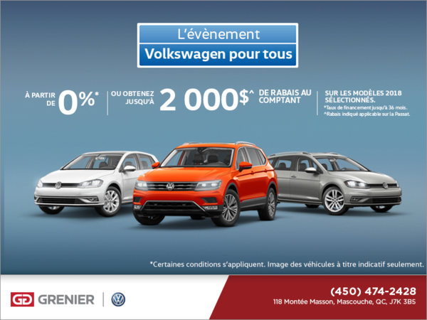 L'événement Volkswagen pour tous!