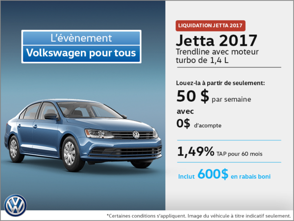 Obtenez la Jetta 2017 dès aujourd'hui!