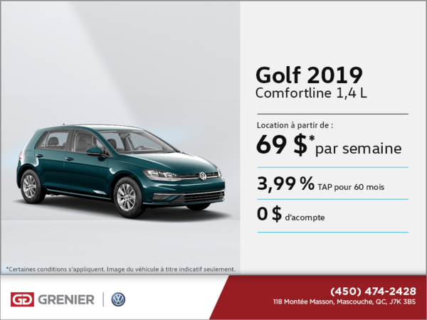 Louez la Golf 2019!