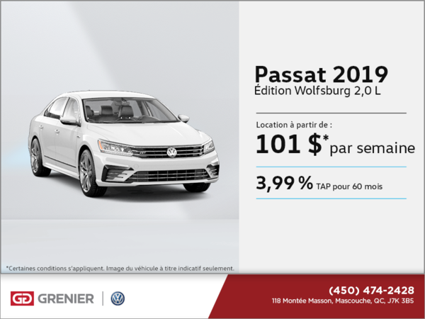 Louez la Passat 2019!