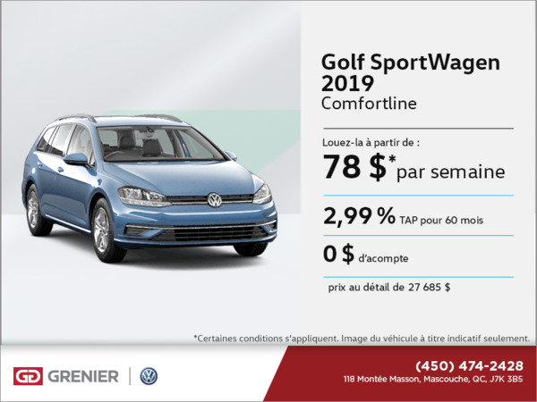 Louez la Golf SportWagen 2019!