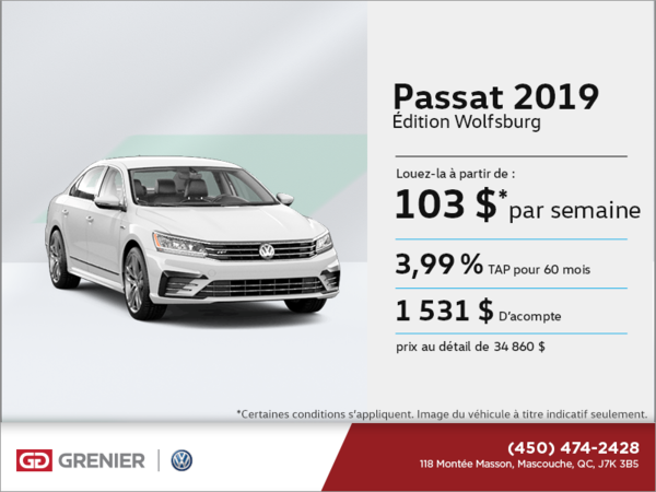 Louez la Passat 2019!