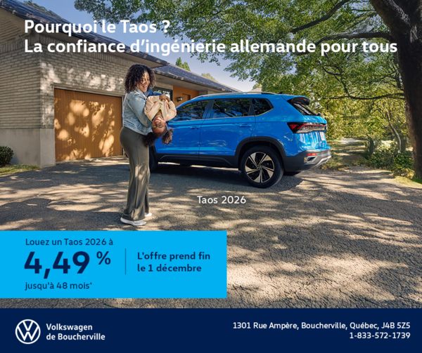 Procurez-vous le Volkswagen Taos 2026