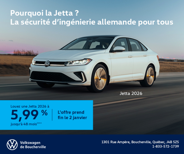 Procurez-vous la Volkswagen Jetta 2026