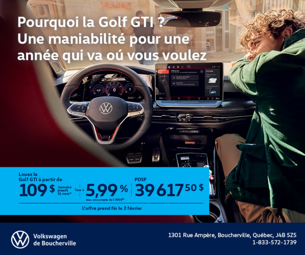 Procurez-vous la Volkswagen Golf Gti 2026