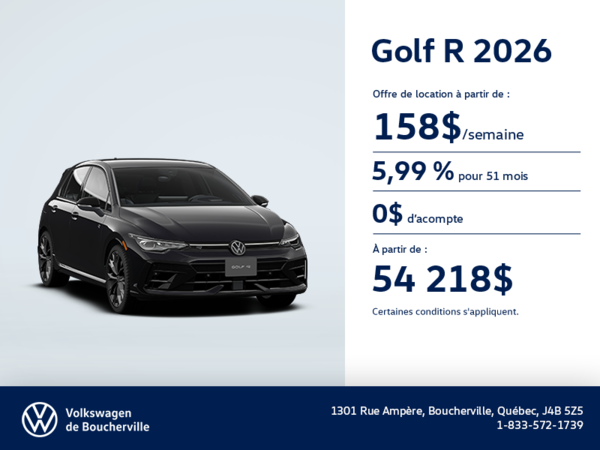 Procurez-vous la Volkswagen Golf R 2026