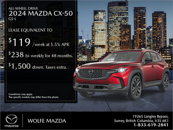 Wolfe Mazda - Get the 2024 Mazda CX-50 Today!