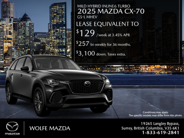 Wolfe Mazda - Get the 2025 Mazda CX-70 MHEV