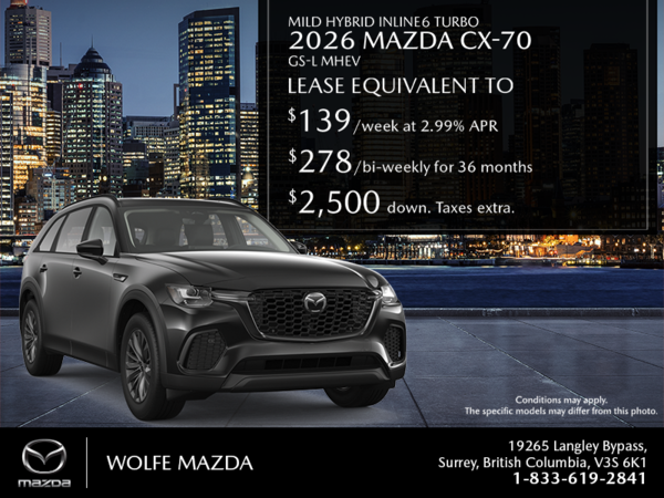 Get the 2026 Mazda CX-70 Mild Hybrid