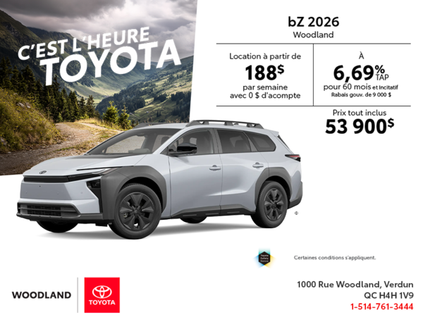 Toyota bZ Woodland 2026