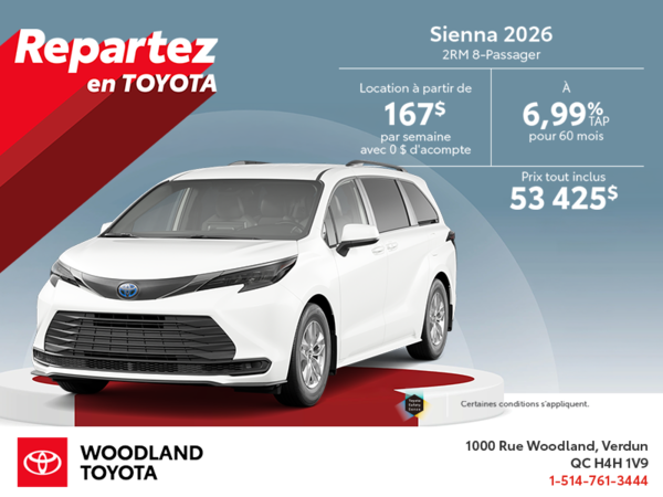Toyota Sienna Hybrid 2026
