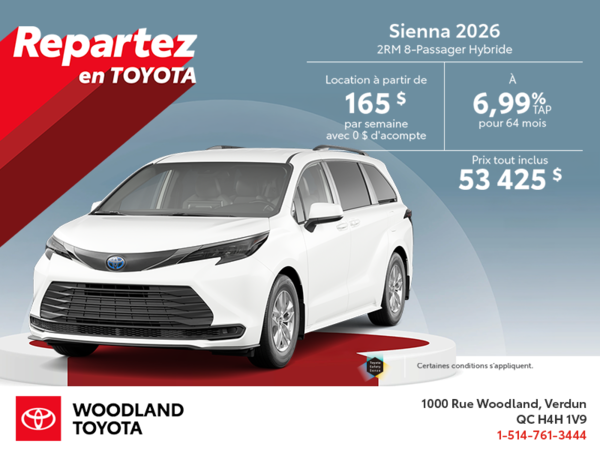 Toyota Sienna Hybrid 2026