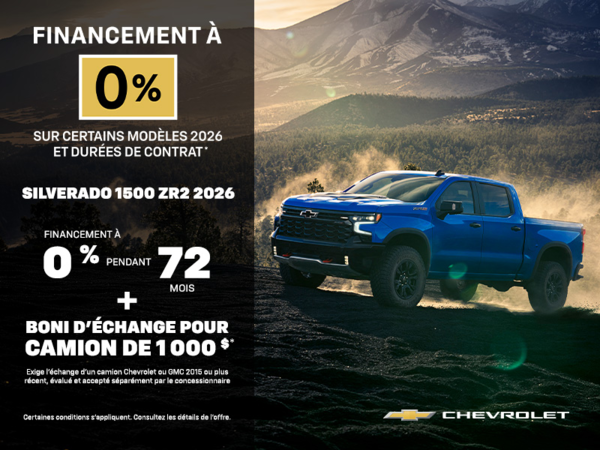 Le Chevrolet Silverado 1500 ZR2 2026