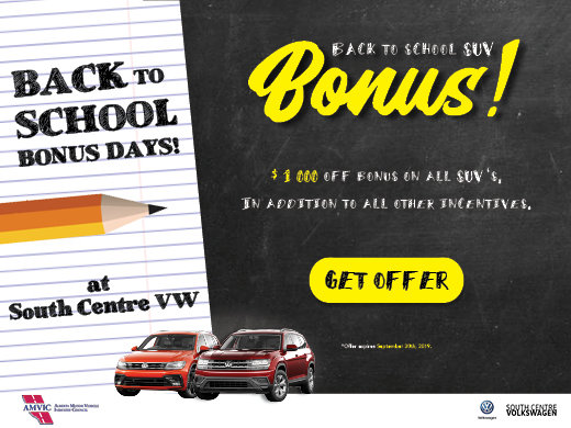 Back to School Bonus $1,000 off SUVs!