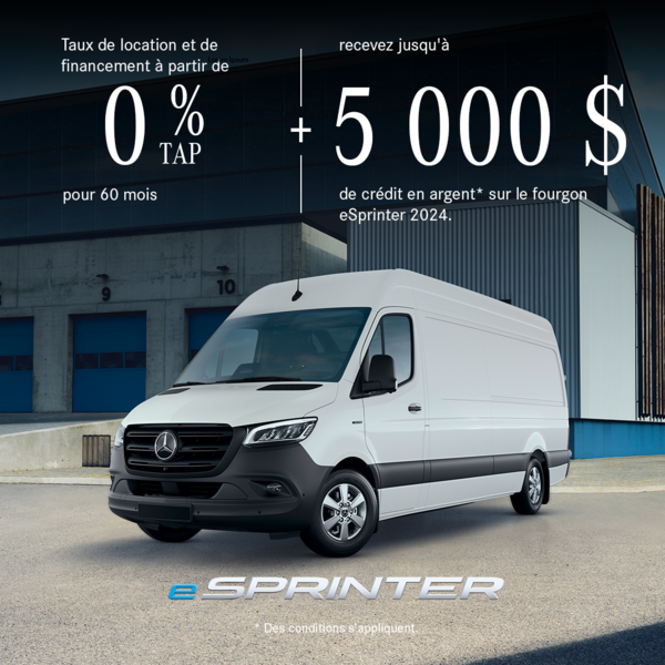 Des offres à la hauteur - eSprinter pour le mois