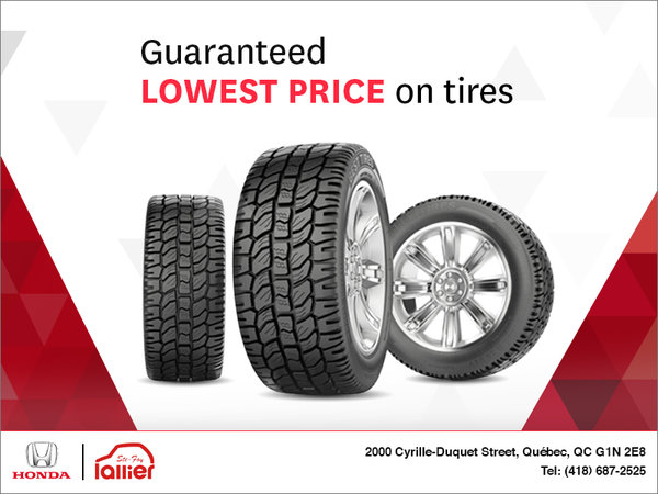 Lowest Price Guarantee on Tires