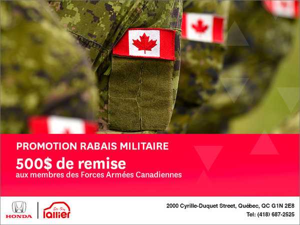 Rabais d'appréciation des Forces armées canadiennes