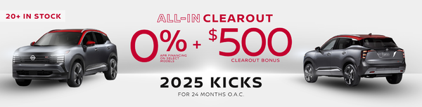 0% + $500 OFF On The 2025 Nissan Kicks!